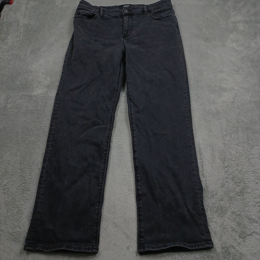 Hudson Jeans Womens 12 Black Denim Straight Cotton Casual Preppy